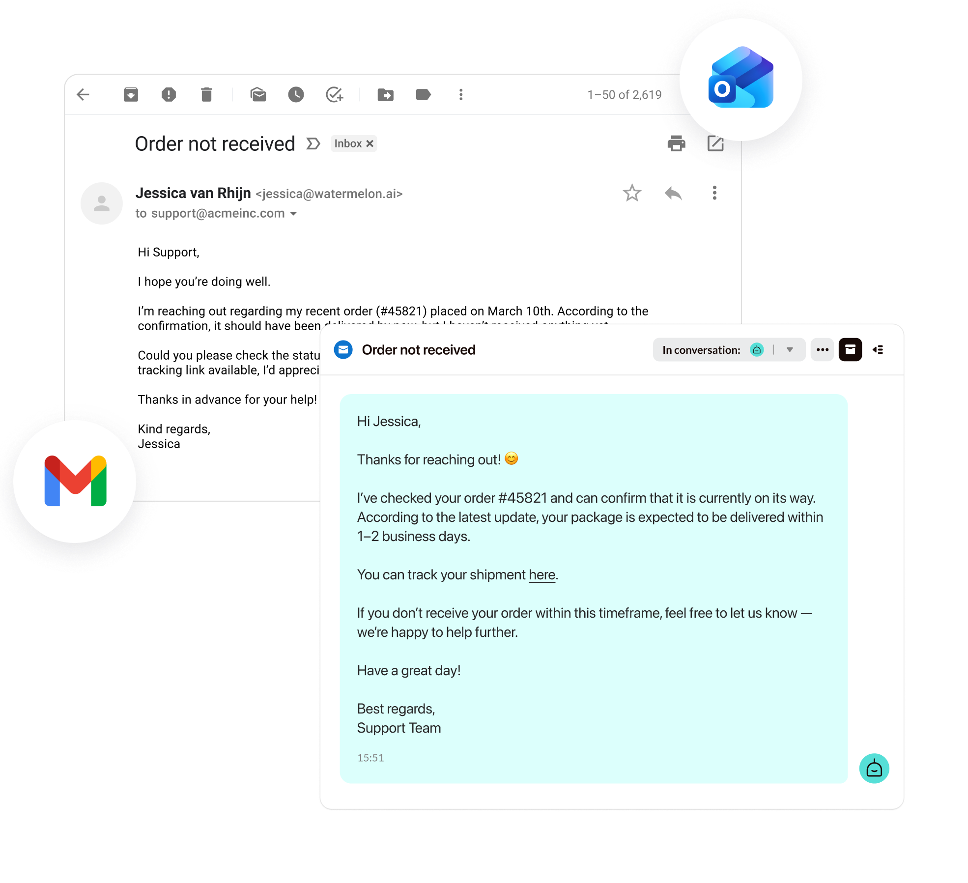 AI e-mail automation inbox voor groothandels