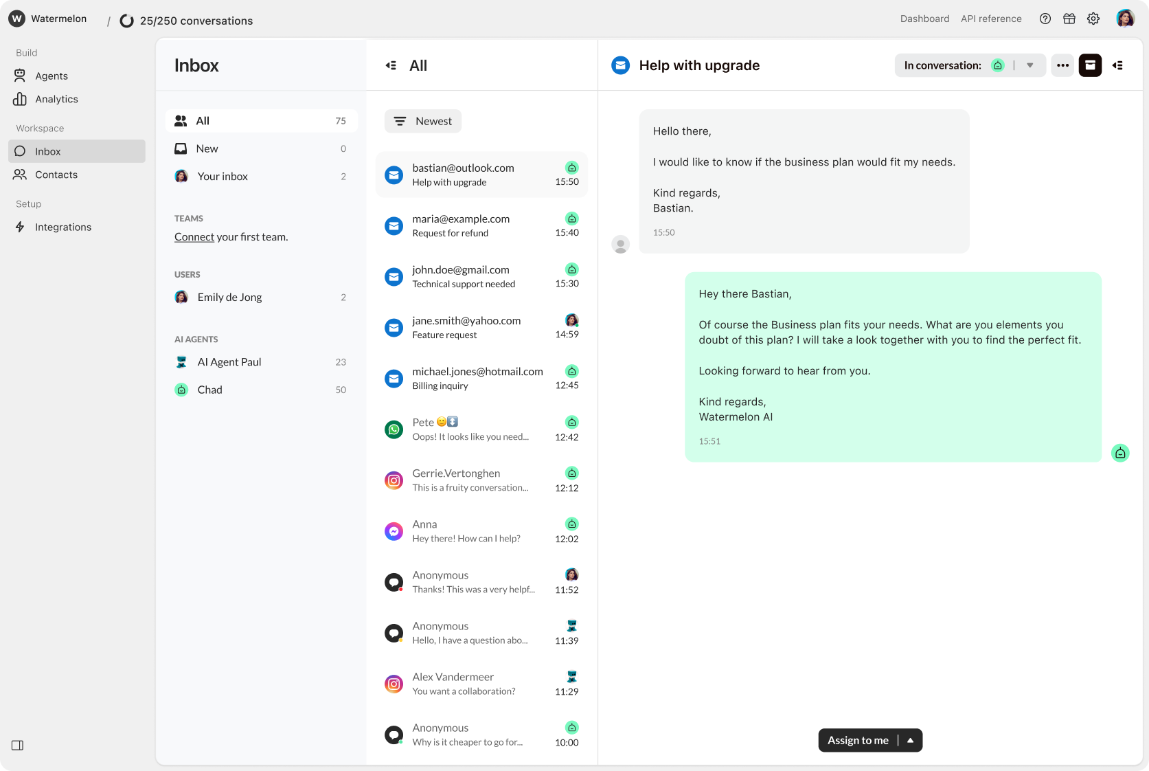 Brede e-mail automation workflow voor groothandels